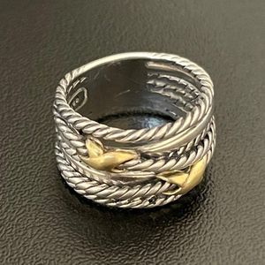 DAVID YURMAN Crossover Double X Ring, Size 7